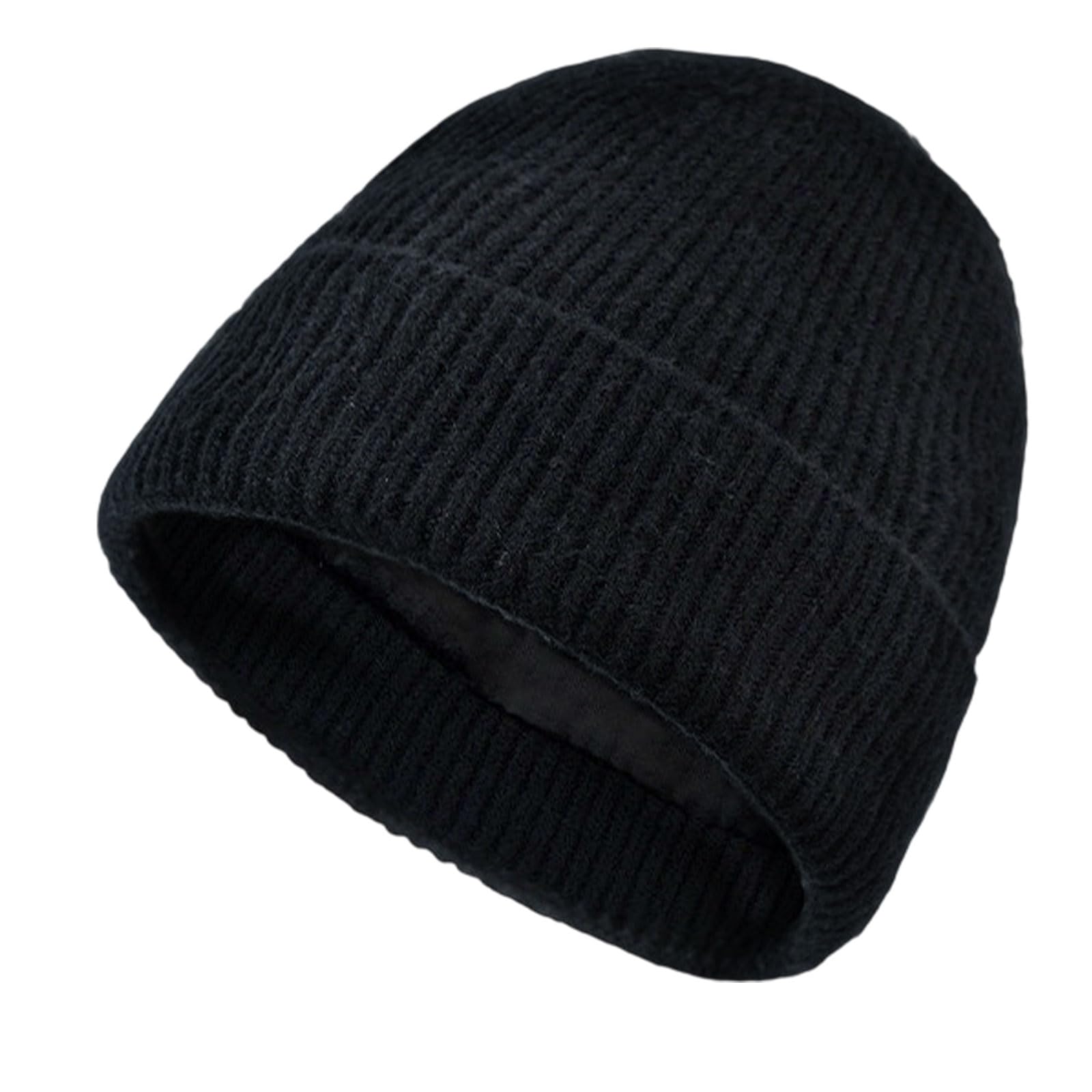 BOGCLEE Beanie Hats for Men Women, Classic Knit Hats, Warm Stretchy Soft Cuffed Winter Hat, Gifts for Her, Him, Dad Black