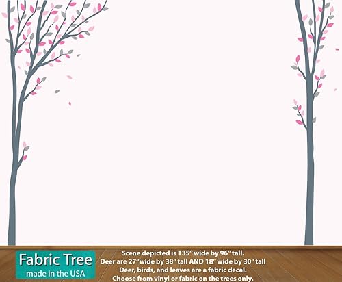 Vinilo decorativo para pared, diseño de árbol rosa