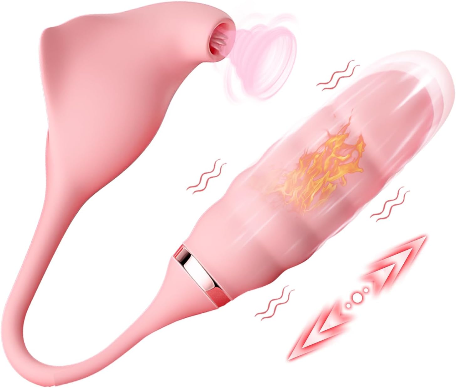 Manta ray Shaped Sex Toy for Womens Sex, 3in1 Sex Stimulator for Women with 9Tongue Licking & 9 Thrusting Vibrator Dildo, Adult Sex Toys for Couples G Spot Dildos Rose Vibrators Clitoral Nipple