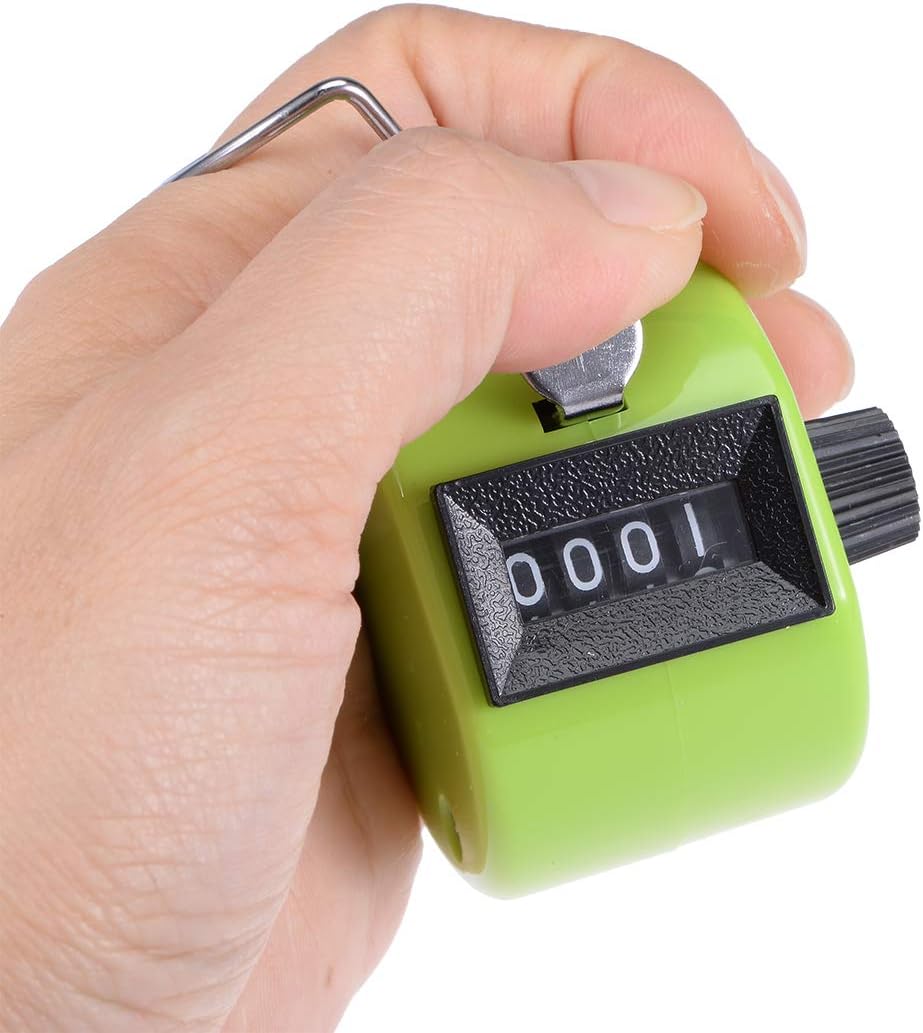 uxcell Round Base Hand Tally Counter Tally Counter Mechanical Palm Click Counter Count Clicker Finger Counter Manual Clicker for Event Sport Stadium