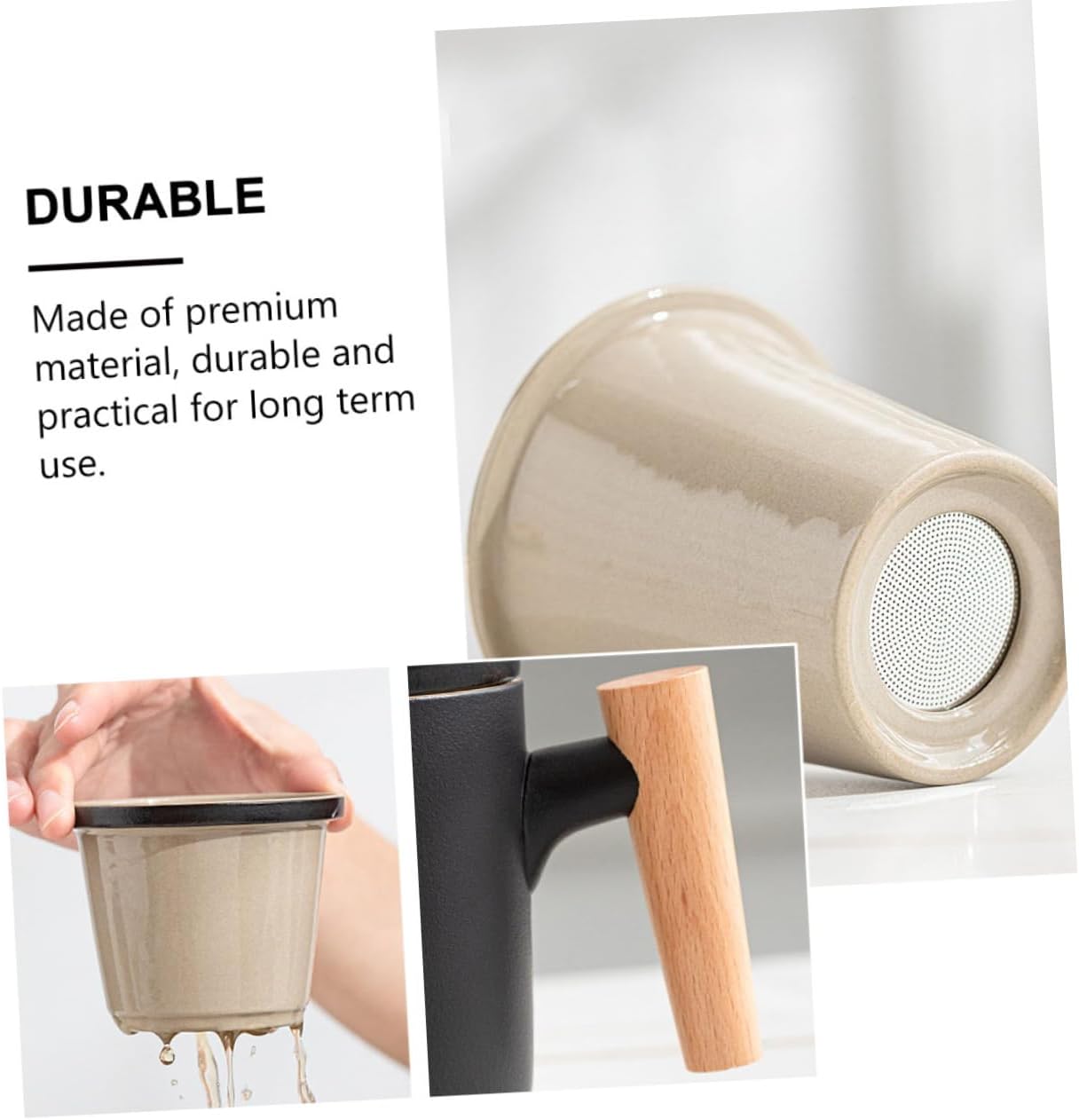 Ceramic Tea Infuser Mug with Lid Portable Tea Cup for Office Home Leakproof Design Easy to Carry for Loose Leaf