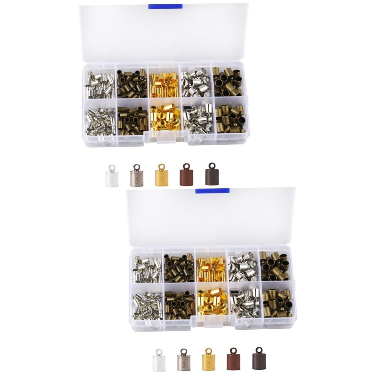 Embout cuivre pour cordon Lurrose, 400 pièces d'accessoires de bijoux et finitions cuir mix