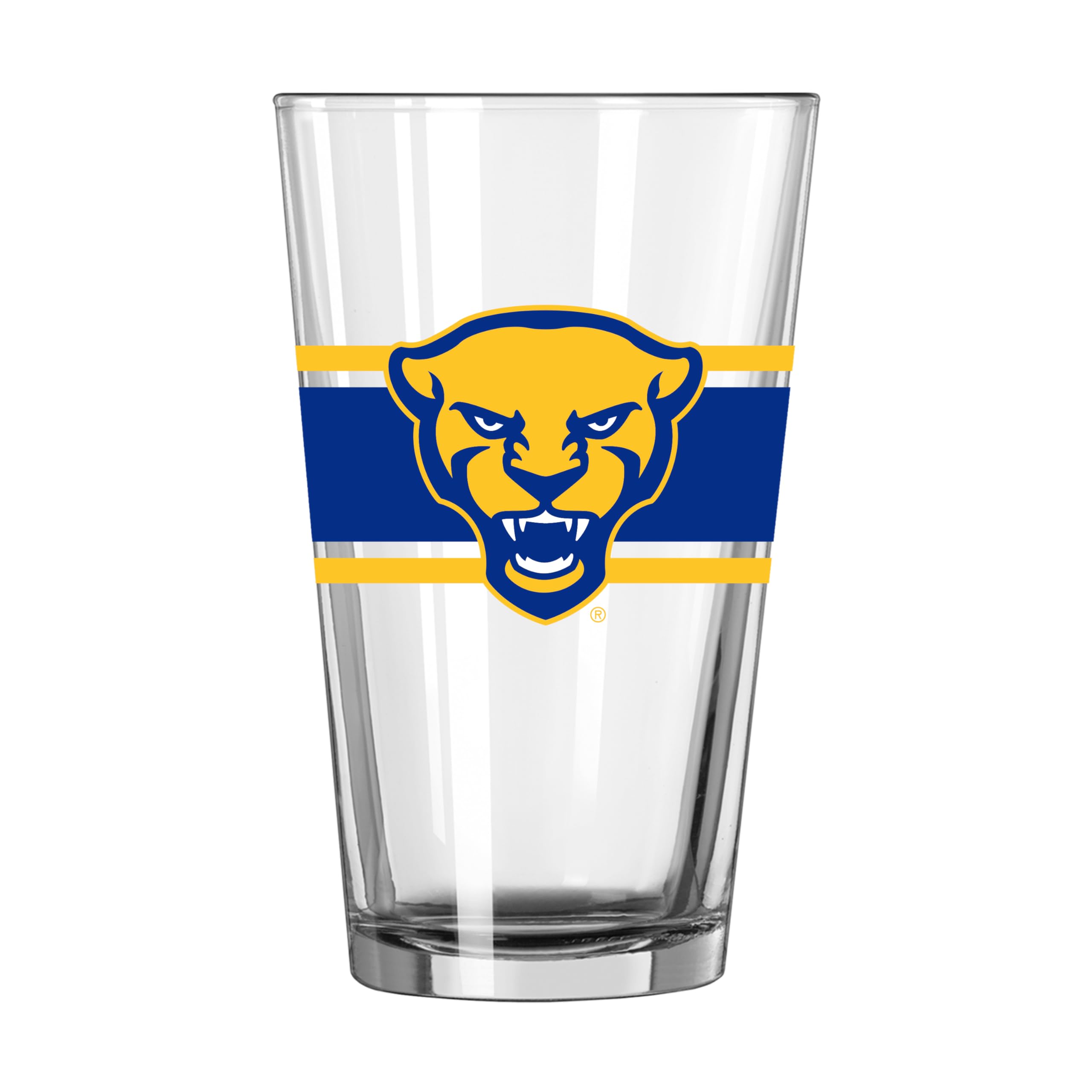 Logo Brands NCAA 16 oz Pint Glass - Durable Glass With Bold Team Color– Chip-Resistant Rim Drinkware For Fans, Tailgates, Home Bars &amp; Everyday Use