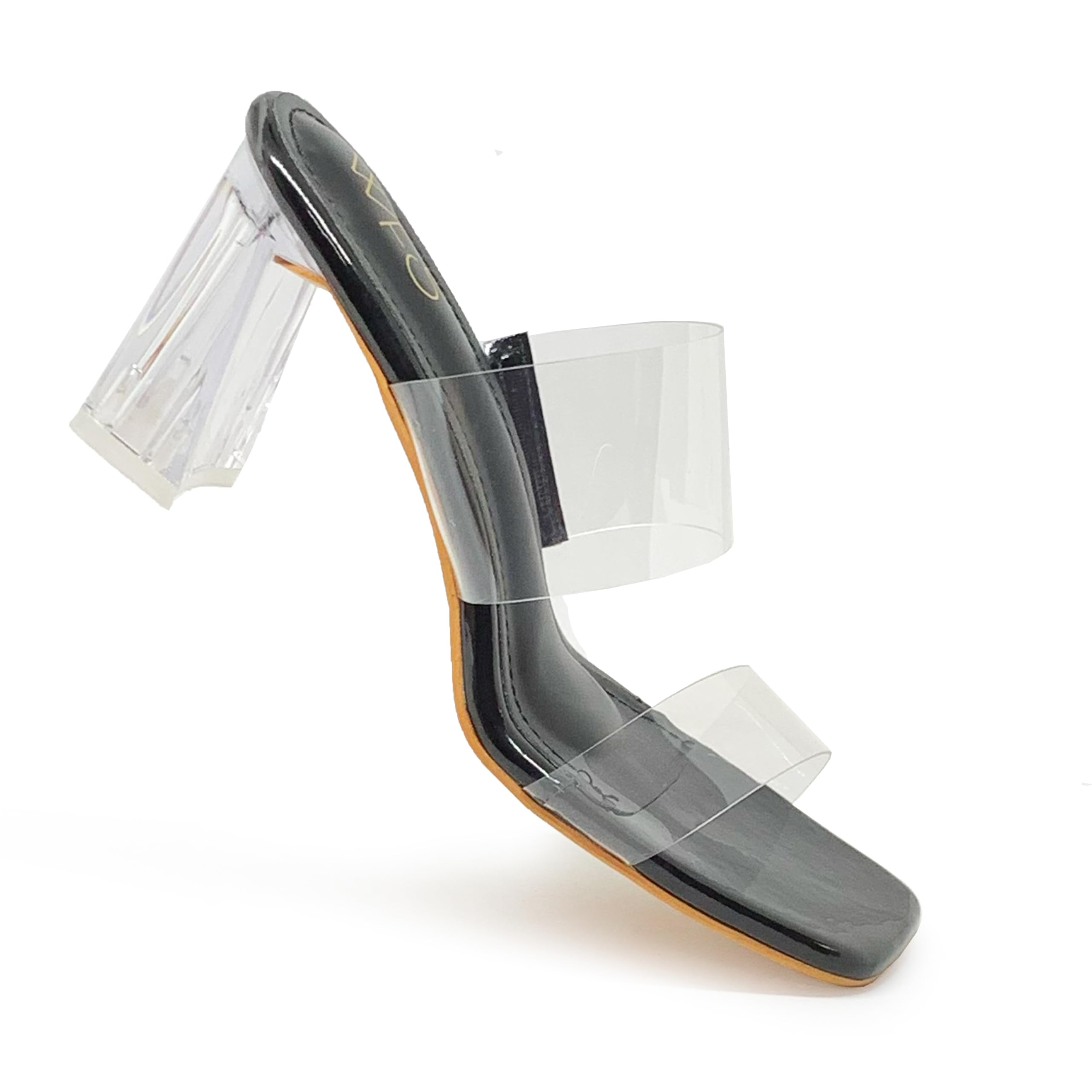 WFS Women 3 Inch Block Heel Transparent Strap Fashion Sandal,Black,40 (B0DFCVGLLS) Amazon Price History, Amazon Price Tracker