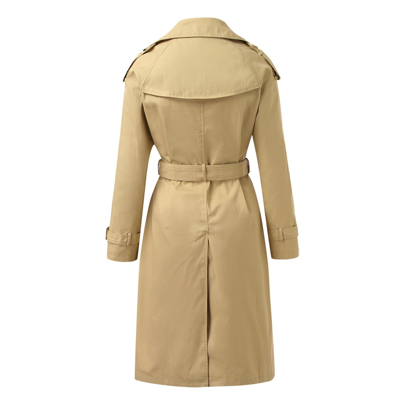 Trench slim fit da donna Trench da Donna in Tinta Unita Autunnale Trenchcoat giacca autunnale per transizione Cappotto Classico Antivento Giacca Windbreaker Giacche con Tasche Soprabito per Esterni