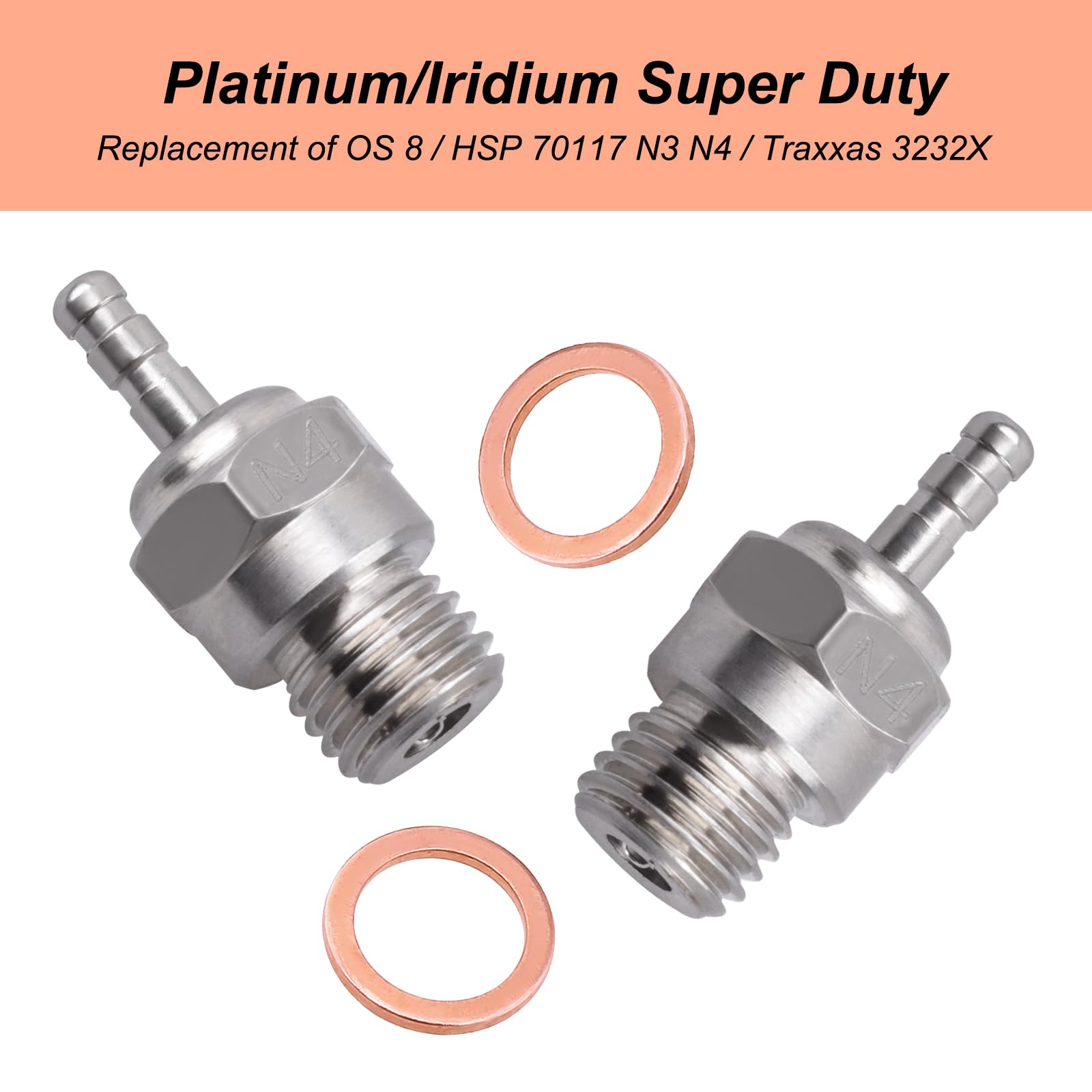 Amazon.com: 6PCS Hobbypark 70117 Glow Plug #4 N4 Spark Medium Hot