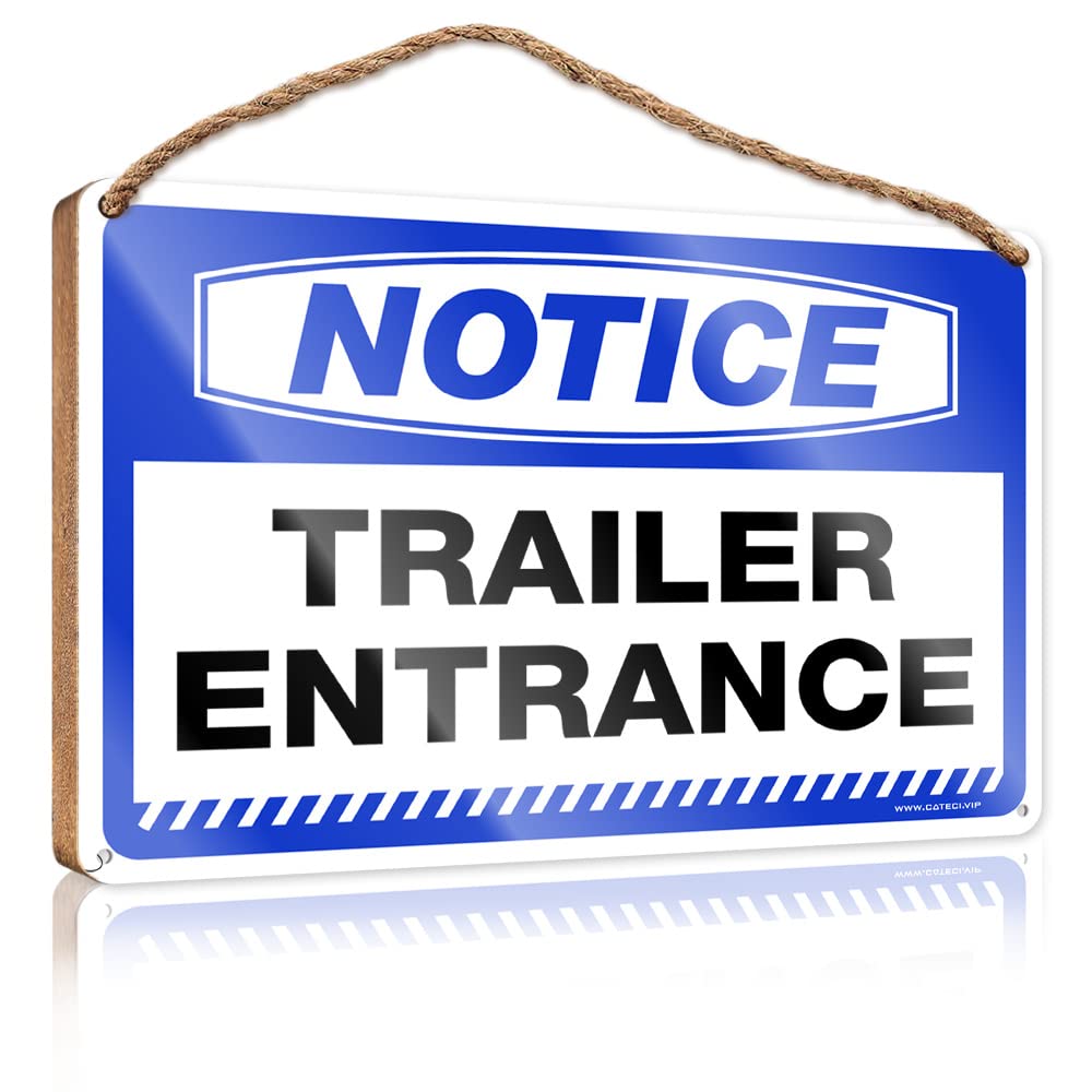 DTHA Funny Office Signs Notice Trailer Entrance Wooden Sign Garden Gifts Home Office Door Signs Funny(15X28CM)