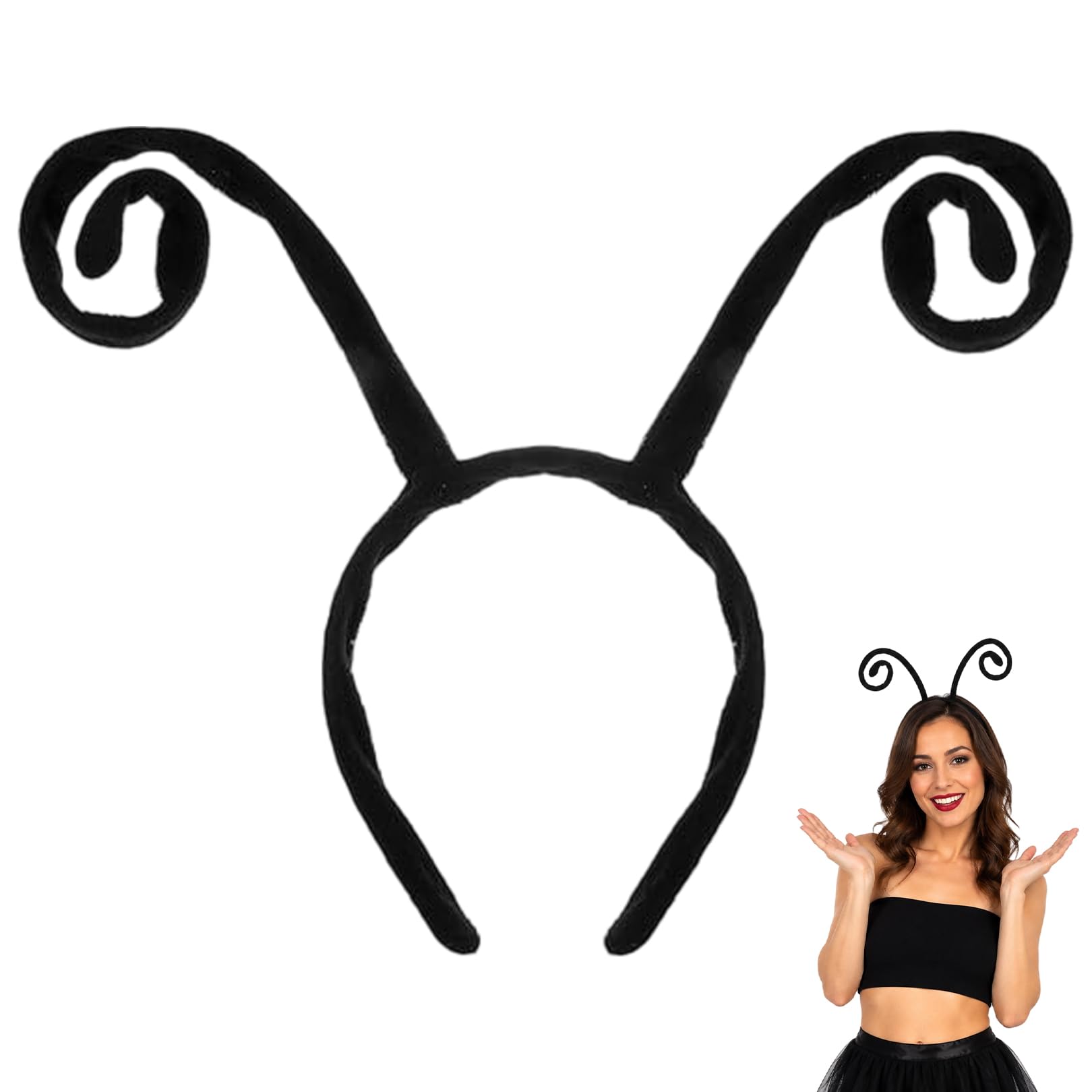 Black Butterfly Antenna Headband,Halloween Headbands Butterfly Costume Adult,Lady Bug Costume,for Halloween,Carnival,Christmas,Creative Costume Accessories,Masquerade Parties,Role-playing,Photo Props