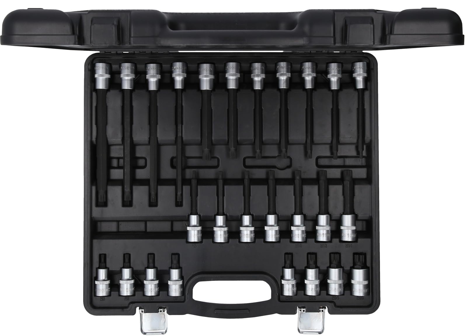 KS Tools 911.4540 EVOLUTION Series 1/2" Bit-Stecknuss-Satz für Vielzahn (XZN)-Schrauben, 26-tlg