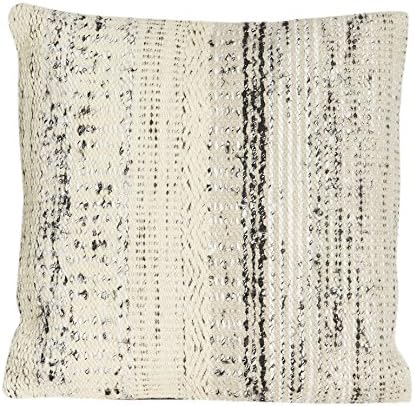Flamant Aster 20" X 20" Accent Pillow, Beige & Black