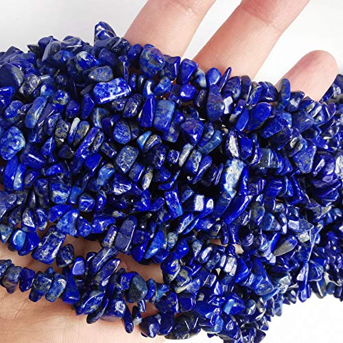 Lovionus89 150 cm Lapis Lazuli Irregular Shaped Crystal and Healing Tumbled Chip Stone Beads for Jewelry Making - Image 2