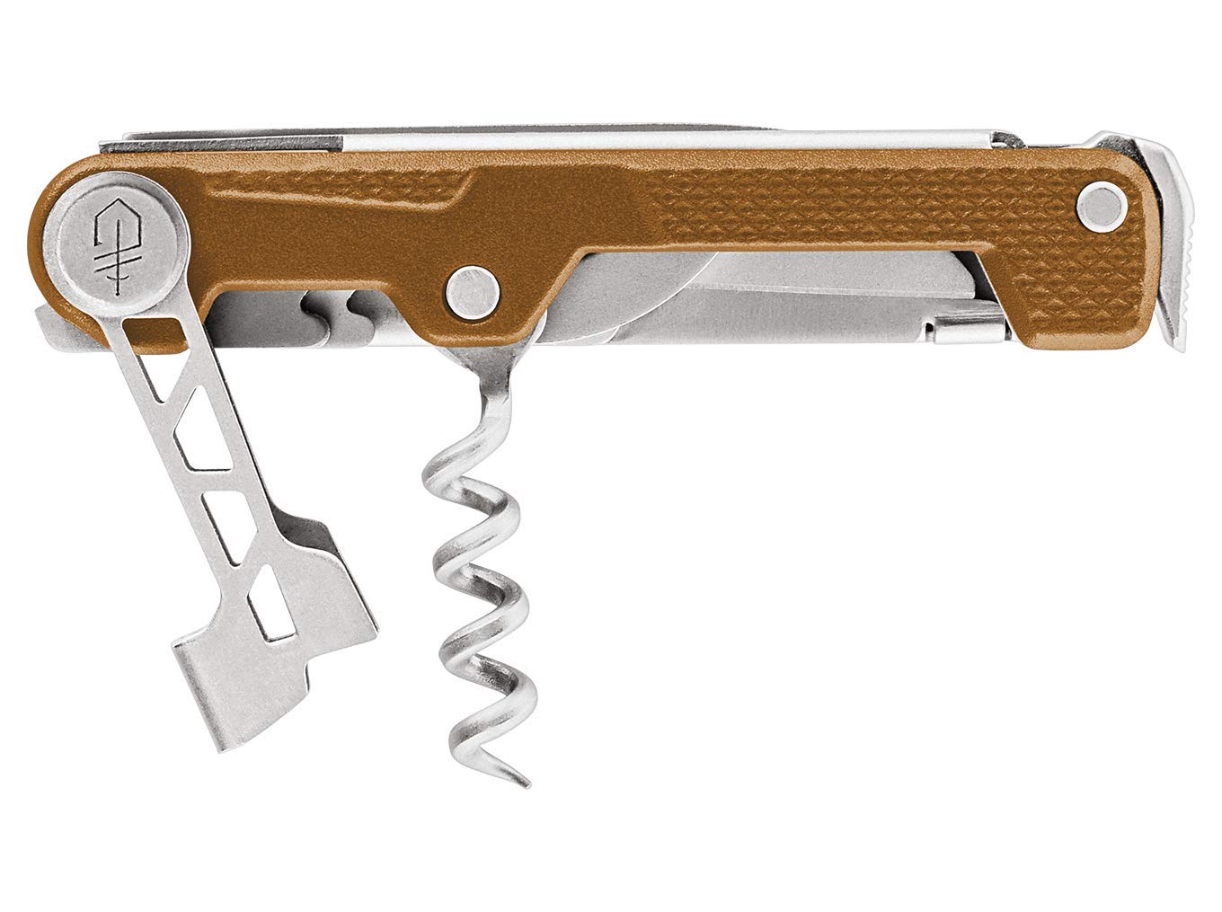 Gerber Herramienta multifuncional con 8 funciones, Cuchillo con hoja lisa, ArmBar Cork, Naranja, Acero inoxidable, aluminio, 30-001582