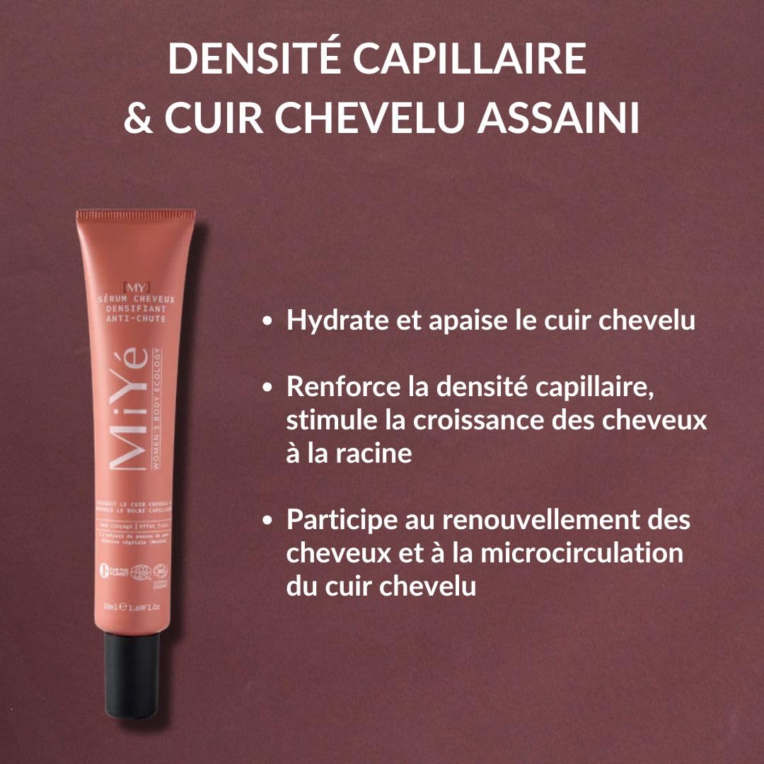 Serum pousse cheveux anti chute densifiant Keratine Aloe vera Gingko Biloba pousse de pois 50ml 1 mois