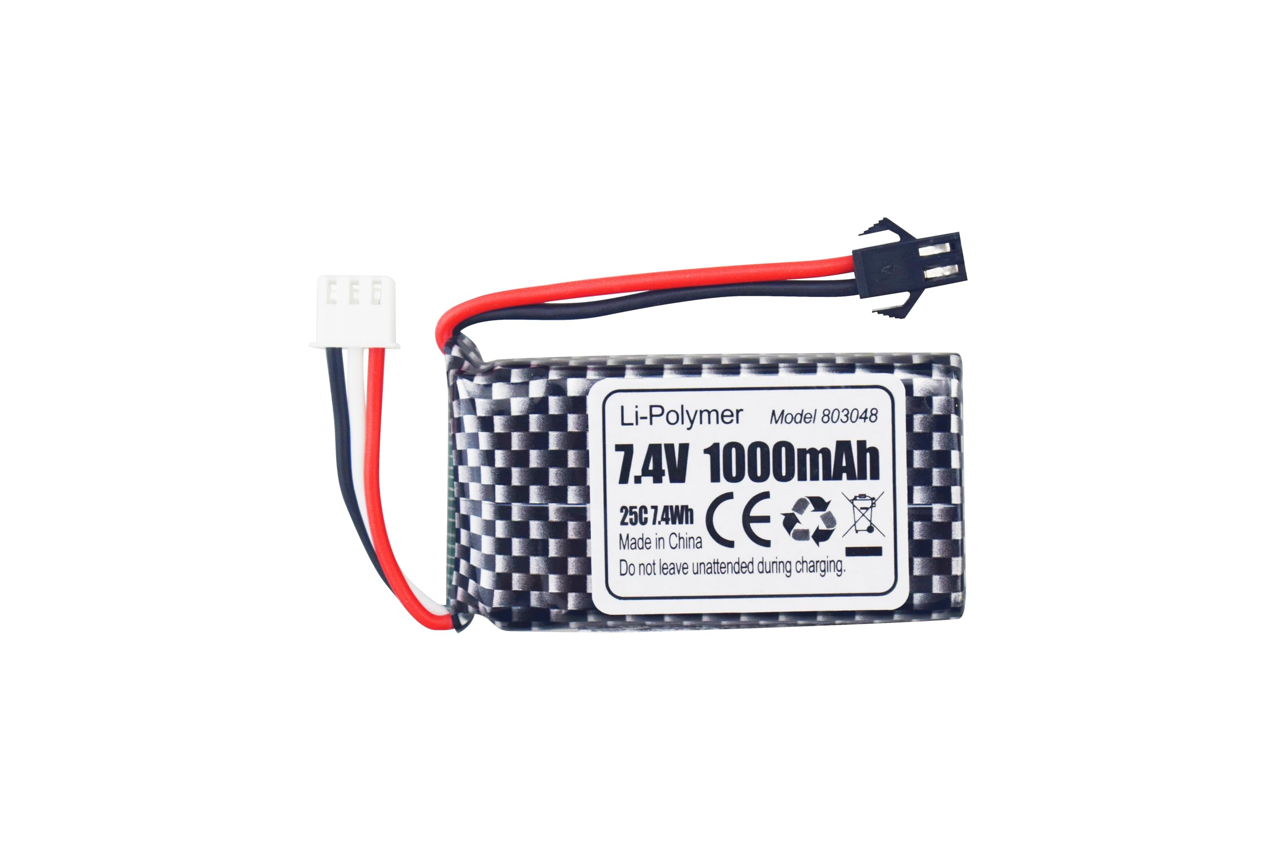 2PCS 7.4V 1000mah 2S SM-2P Plug Lipo batteria con 2-in-1 caricabatterie per 1601AMP 1601AMP2 1601AMP3 RC Veicolo anfibio RC Veicolo RC Barca RC Drone Batteria
