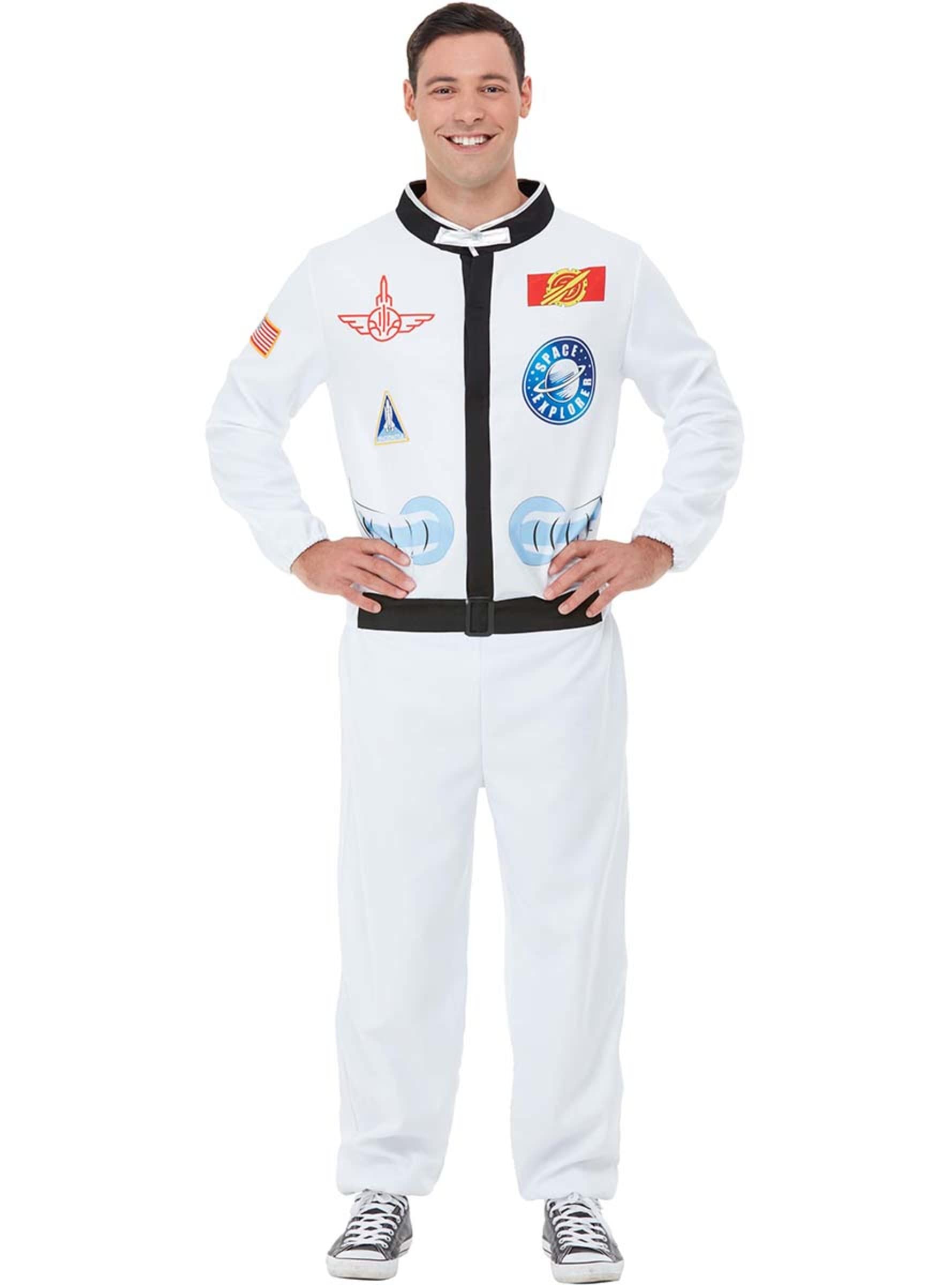 Funidelia | Disfraz de astronauta para hombre y mujer Hombre del Espacio, Espacio, Luna, Profesiones - Disfraz para adultos y divertidos accesorios para Fiestas, Carnaval y Halloween - Blanco