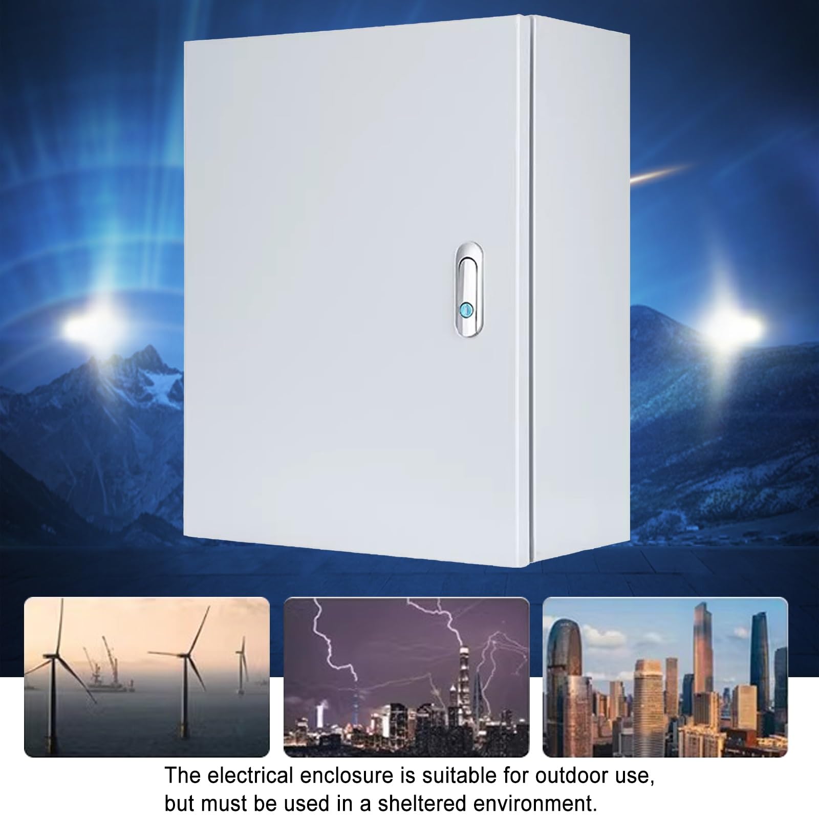 Cajas De Conexiones Eléctricas Acero For Montaje En Pared, Con Placa Base Extraíble, Caja Eléctrica Cerradura Seguridad, For Uso Exteriores/interiores(30x40x16cm)