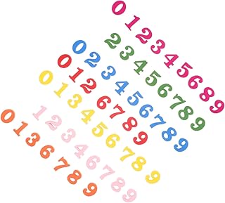 TOYANDONA 200 Peças Números De Cores Adesivos De Número De Madeira Brinquedos De Madeira Números De Madeira Educacionais Números Coloridos Scrapbooking Artesanato Números De Madeira