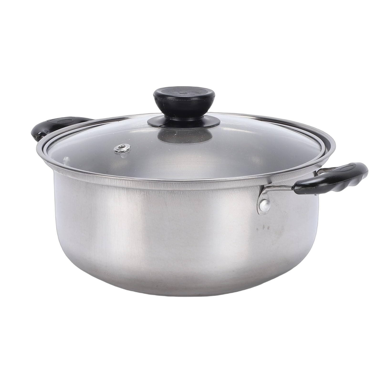 Kochgeschirr-Set, Induktion, Glasdeckel, Edelstahl, Küchen-Kochset für Zuhause, 5-teilig