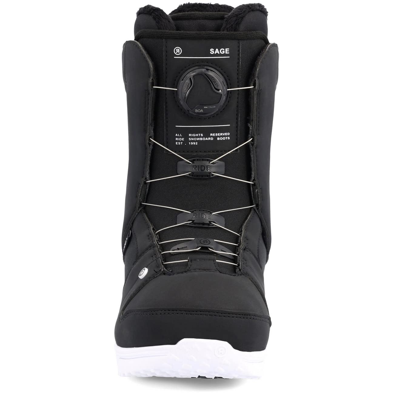 2022 Ride Sage Womens Black Size 10 Snowboard Boots, Boots