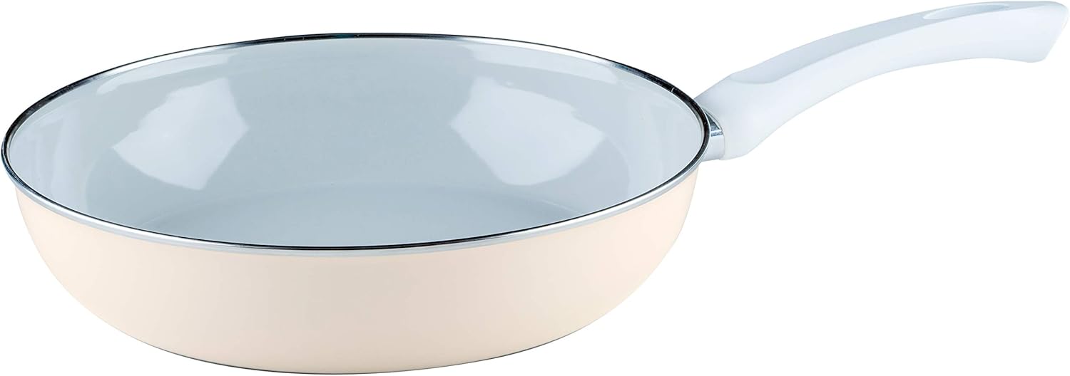 RIESS 0057-011 AVORIO Frying Pan, 2.2 lbs (1 kg), Enamel Pan, 11.0 inches (28 cm)