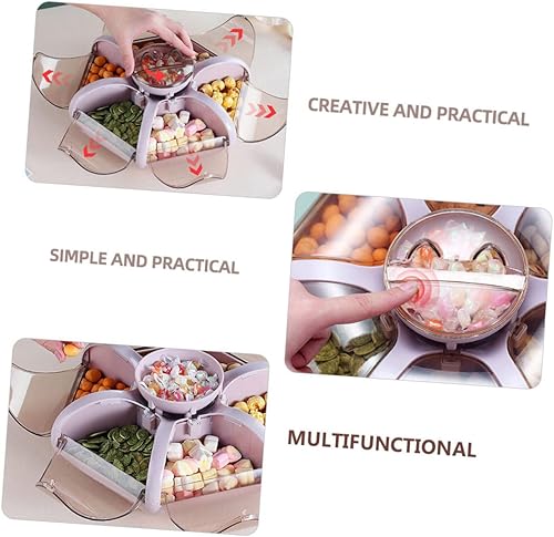 Miniatura 6 de DOITOOL Bandeja de almacenamiento de aperitivos, caja de dulces de frutas, platos de frutas secas, contenedor de almacenamiento de aperitivos para