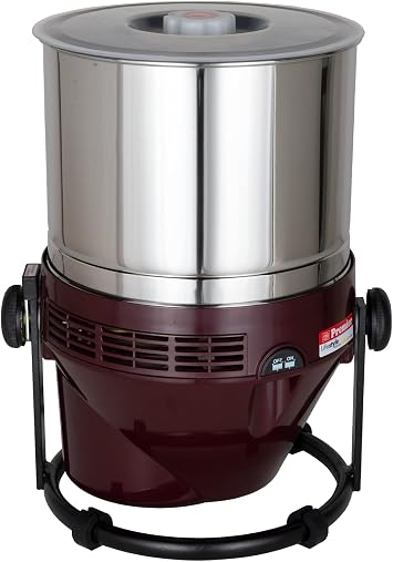 Premier Lifestyle Tilting Wet Rice and Lentils Grinder With Atta Kneader and Coconut Scrapper - 2 Liters - 110v/60 hz - USA and Canada Red color