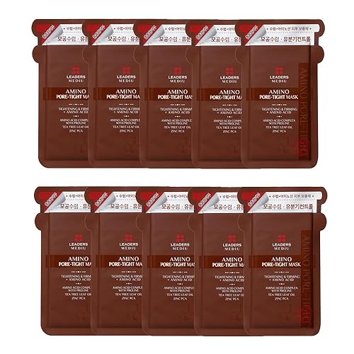 Leaders Mediu - Máscara facial de aminoácidos apretados con aminoácidos, aceite de árbol de té, zinc PCA para piel grasa, propensa al acné, minimiza