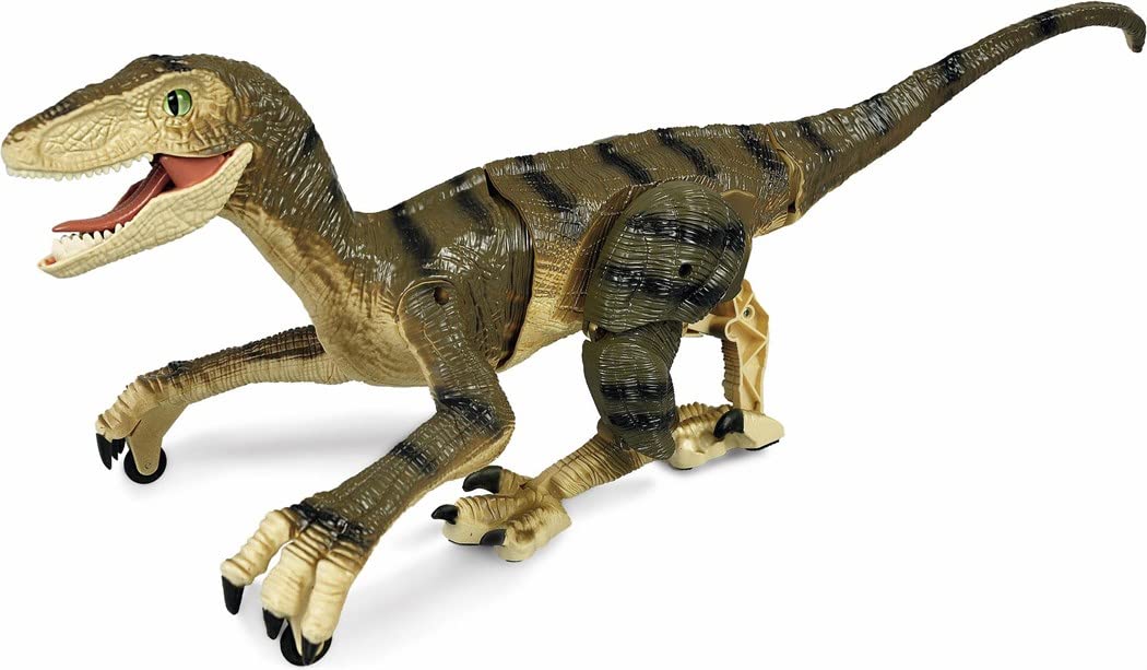 Amewi 40008 - Dinosauro radiocomandato Velociraptor 2,4 GHz RTR, marrone