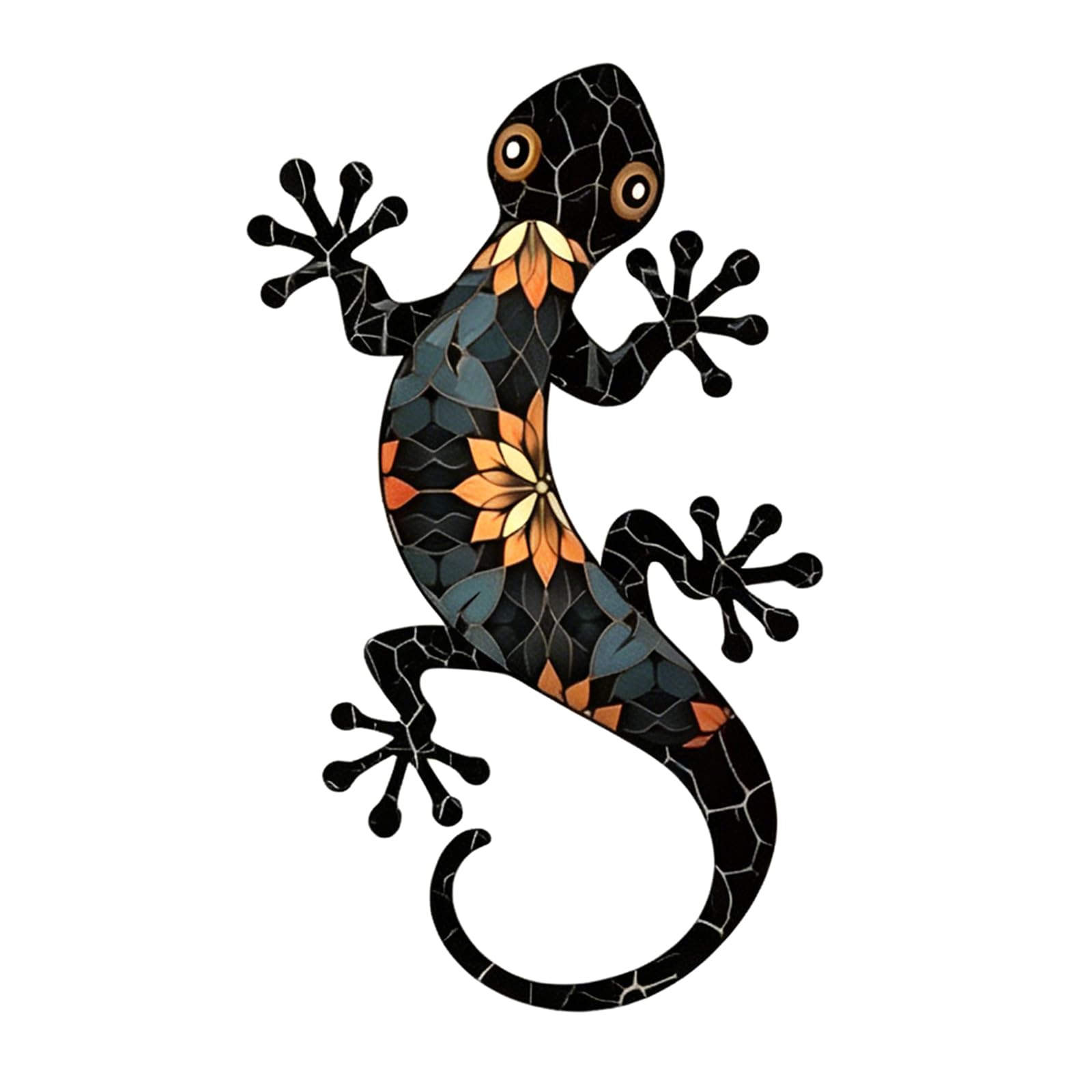 Lerpwige Metal Gekkota Wall Decor, Hanging Metal Lizards Outdoor Decors Garden Decorative Ornament for Home, Yard, Fence, Patio Gekkota Wall Decor Outdoor