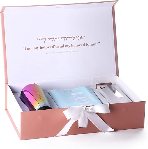 Kit de Mezuzah de cristal para romper chuppah - Regalo de compromiso de boda judía, recuerdo con funda de Mezuzah de cemento, recipiente de vidrio Kit de Mezuzah de cristal para romper chuppah - Regalo de compromiso de boda judía, recuerdo con funda de Mezuzah de cemento, recipiente de vidrio