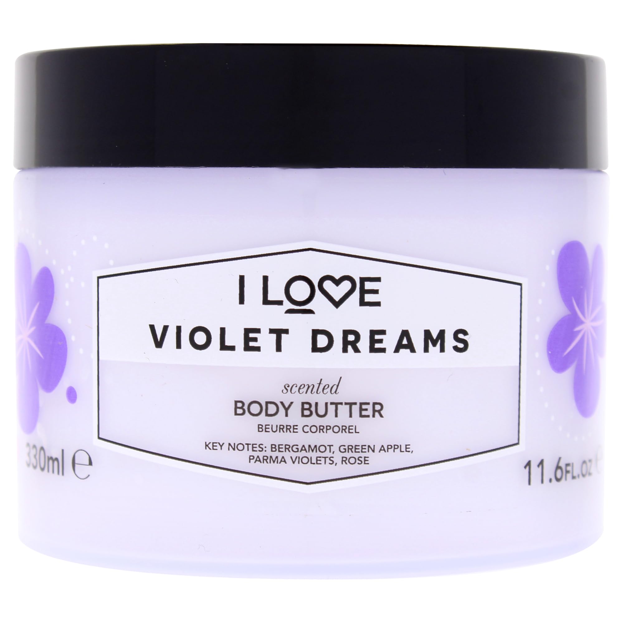 I LOVE Violet Dreams Scented Body Butter - Hydrating Body Butter for Dry Skin - Vitamin E and Aloe Vera - Shea Butter and Coconut Oil - 10.1 oz