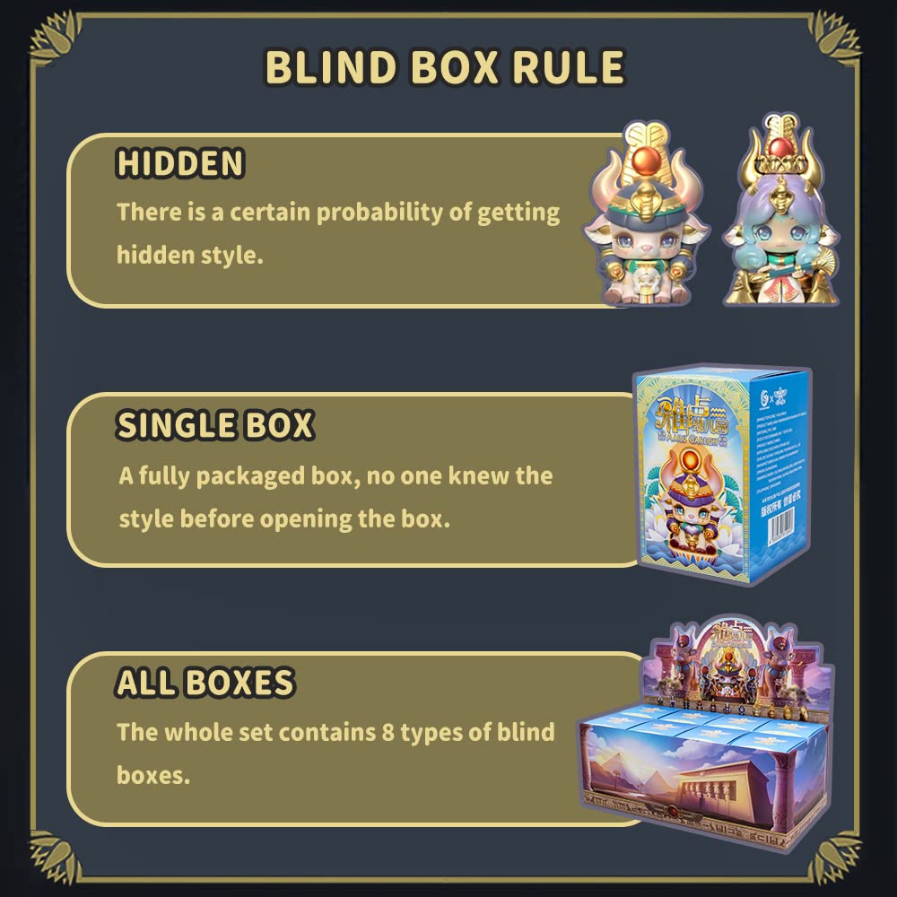 BEEMAI AARU Garden Ancient Egypt Mythology Series 2 1PC Random Design Cute Figures Desktop Ornament Collectible Toys Birthday Gifts