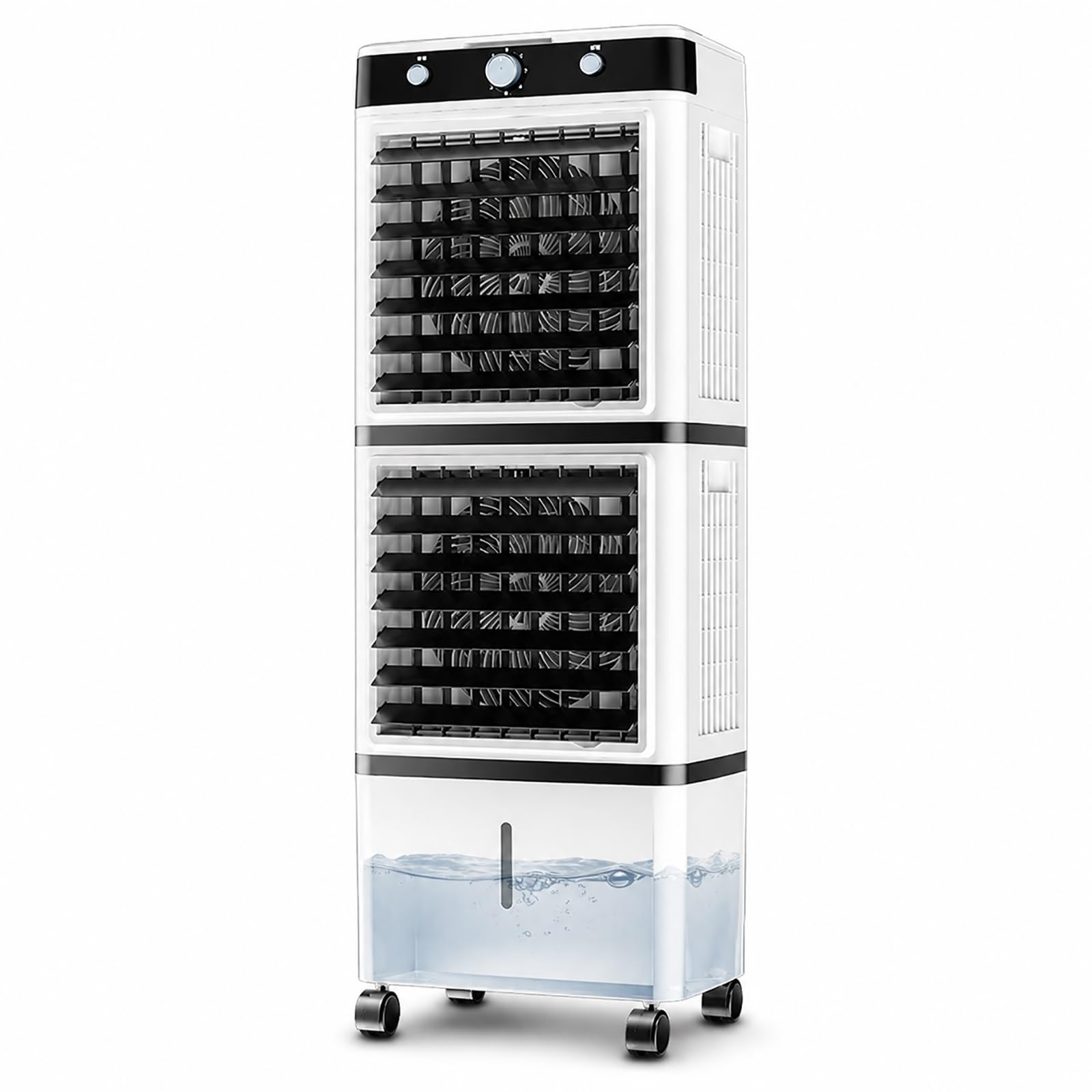 Floor Swamp Cooler, Mechanical Knob, Dual Air Outlet Evaporative Cooler