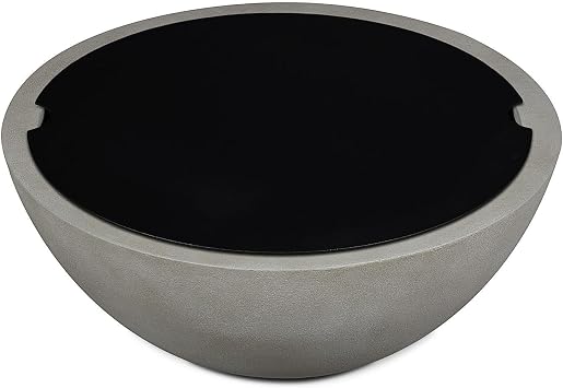 BBQGUYS Signature 34-Inch Round Aluminum Fire Bowl Lid - Fits 38-Inch Eldora Fire Bowls - Black - 136-BK
