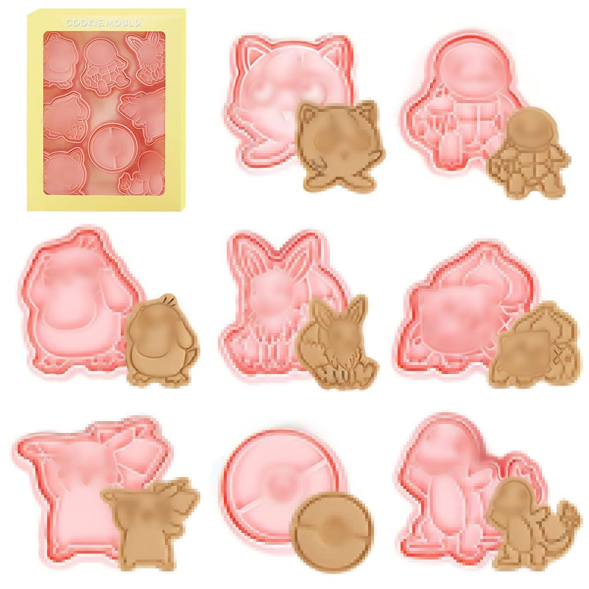 Forine per Biscotti Natalizi 3D - Set 8 Pezzi Stapi per Decorare