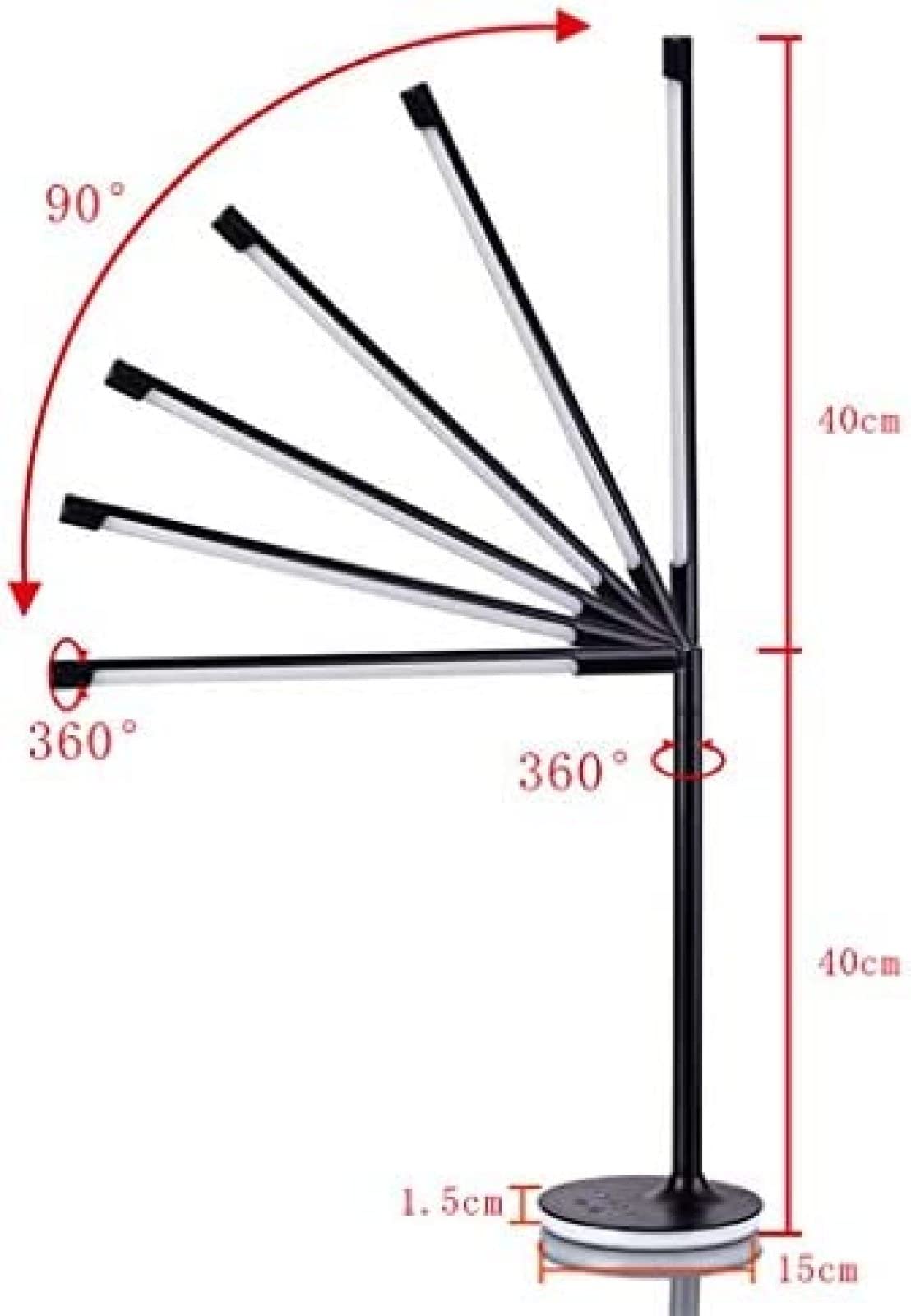 Lampa biurkowa Lampy stołowe LED Możliwość przyciemniania, obrót o 360 stopni Lampka do czytania 9 W 6 tonów Jasność Ton 3 kolory Napisz Biurowe światło nocne, pomarańczowe, białe