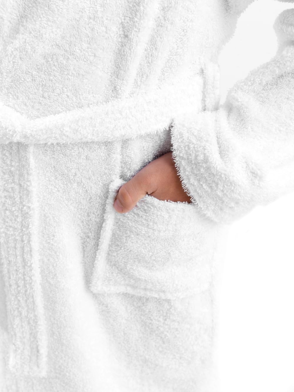 Szlafrok dziewczęcy chłopięcy 100% bawełna frotte 450 grms 10-12 lat biały