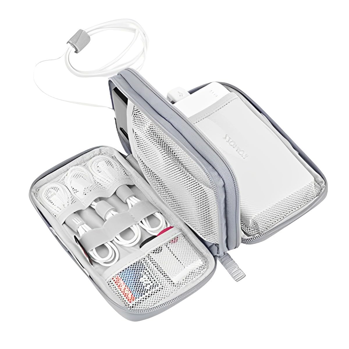 ALMEKAQUZ Electronic Device Storage Bag, Travel Gadgets Storage Box Bag Cable Organizer Compatible with USB Flash Drive Charger USB Cable SD Memory Card