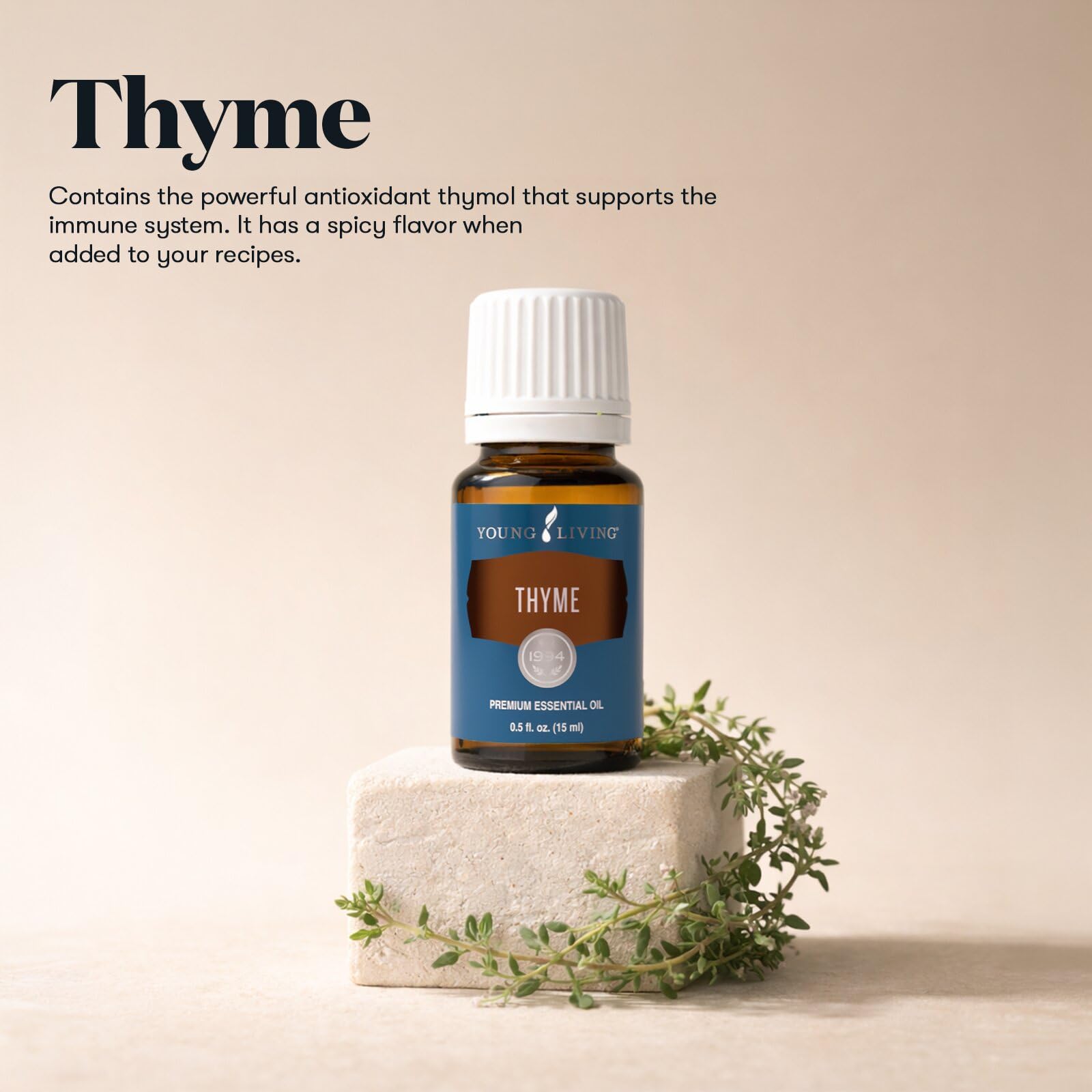 Young Living THYME and ウィンターグリーン Amazon.com: Young Living Thyme Vitality Essential Oil | 15 ml