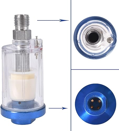 Miniatura 5 de labwork Filtro separador de aceite, filtro de aerógrafo de repuesto para compresor, manguera de línea de aire, herramientas de aire, pistolas de