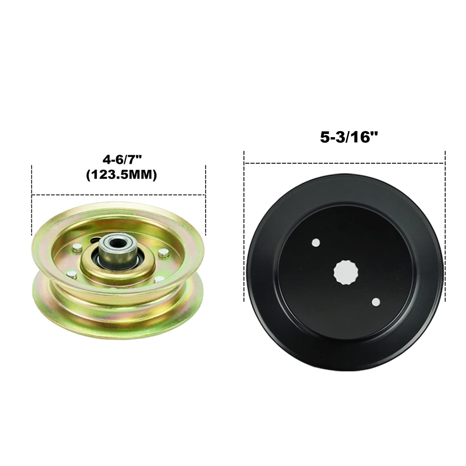 Kit de reconstrucción de cubierta para Craftsman LT1000 LT2000 130794 134149 144959 2 husillos 130794, 532130794, 2 cuchillas 134149, polea loca 131494, 95 1/1 2 pulgadas Cinturón 144959