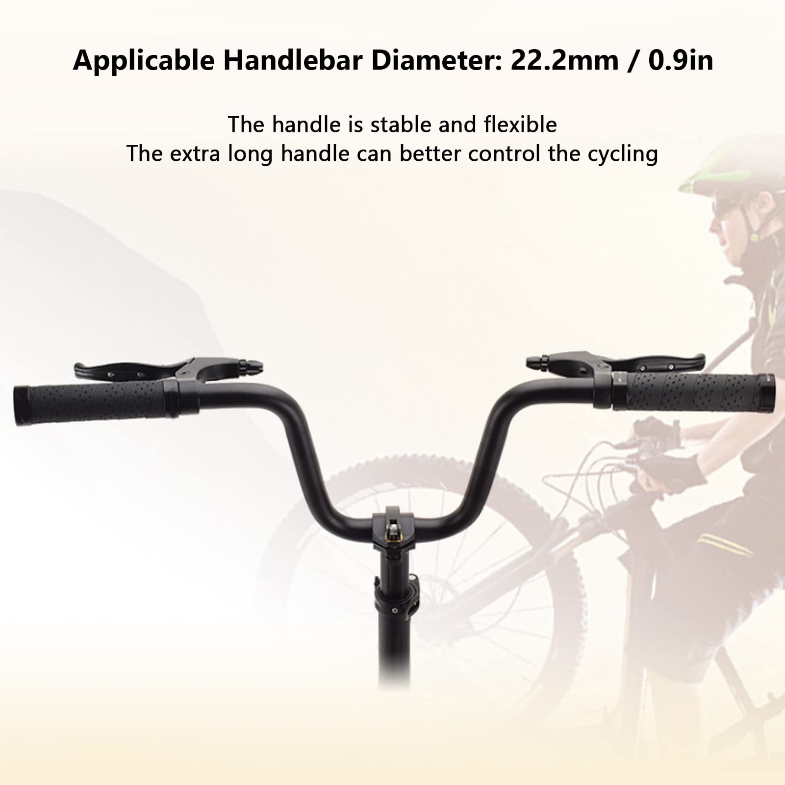 Manubrio per Mountain Bike, Manubrio Rialzo da 25,4 mm in Lega di Alluminio, Manubrio per Bici da Ciclismo Extra Lungo da 580 mm per Gare in Discesa E-Bike (Altezza 210 mm/8,3 pollici)