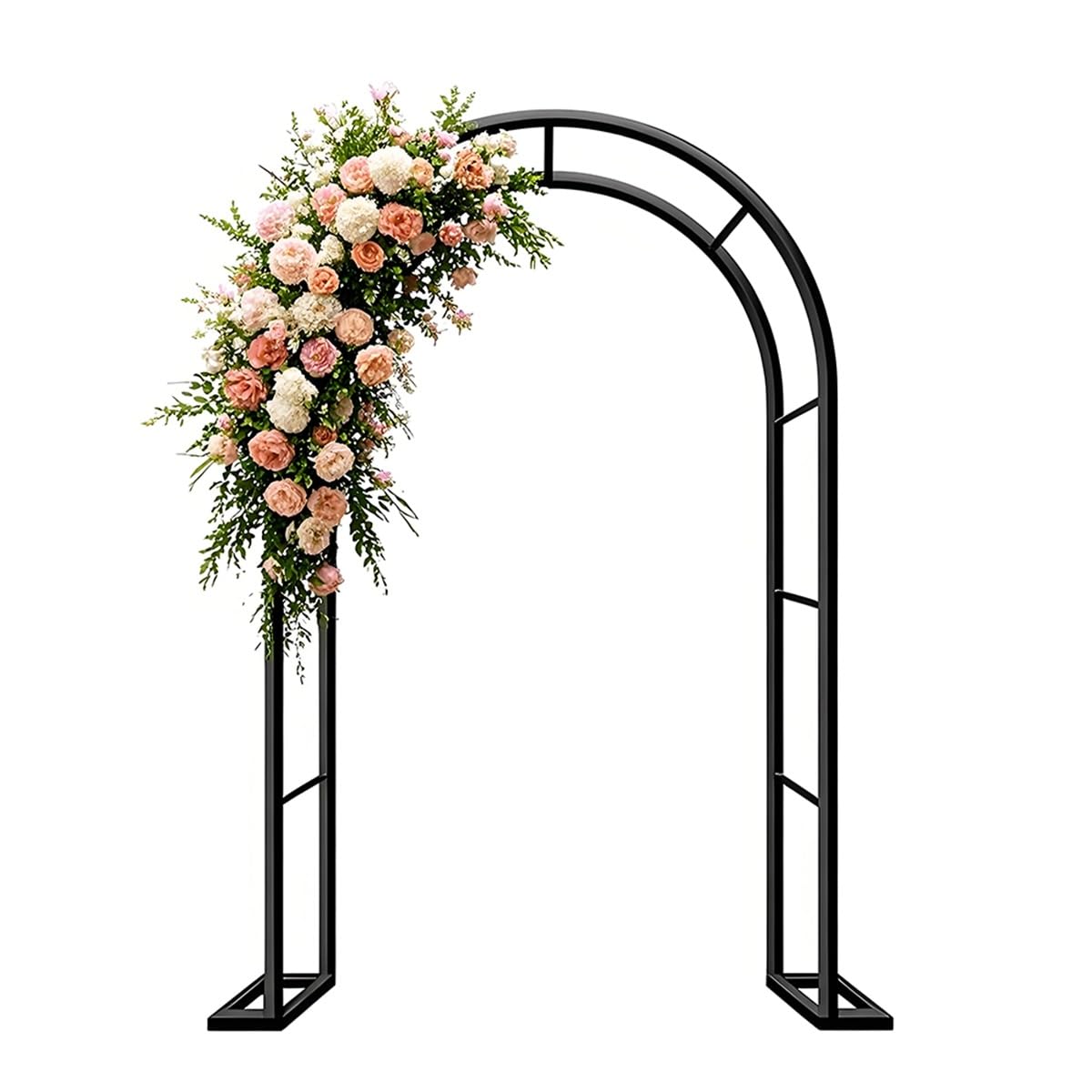 Arco Giardino Supporto in Ferro per Rampicanti per Piante E Decorazioni Esterni E Interni, Traliccio Pergolati Pergolato per Matrimonio, Resistente alle Intemperie(Black,W120 x H220cm)