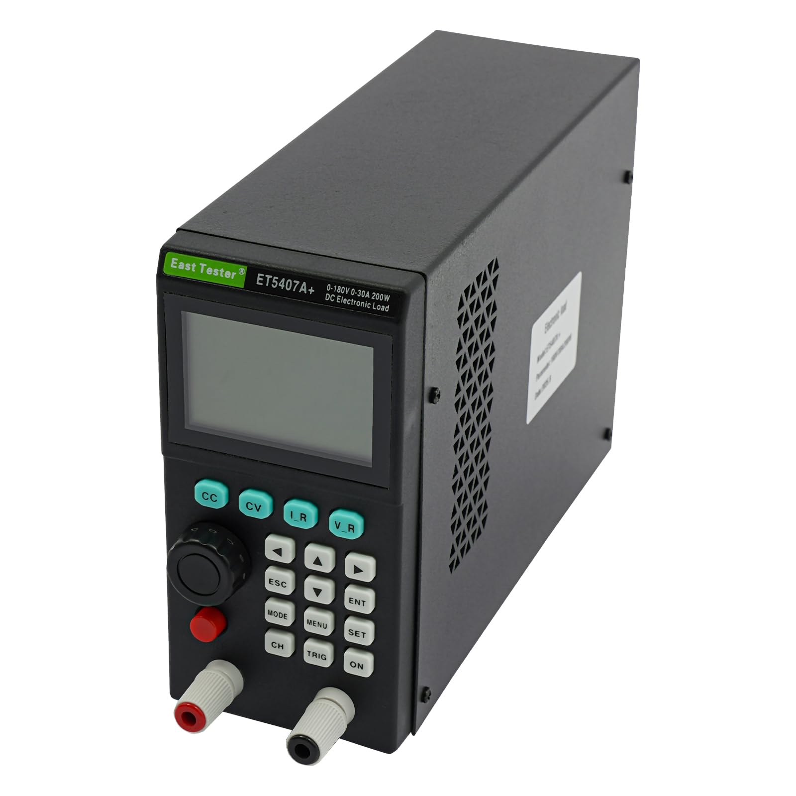 Tester di carico elettronico ET5407 A+ 200W 0-180V 0-30A Display LCD CC, CV, CR, e CP, batteria, dinamico, Sweep, elenco e cortocircuito per carichi elettronici programmabili con corrente