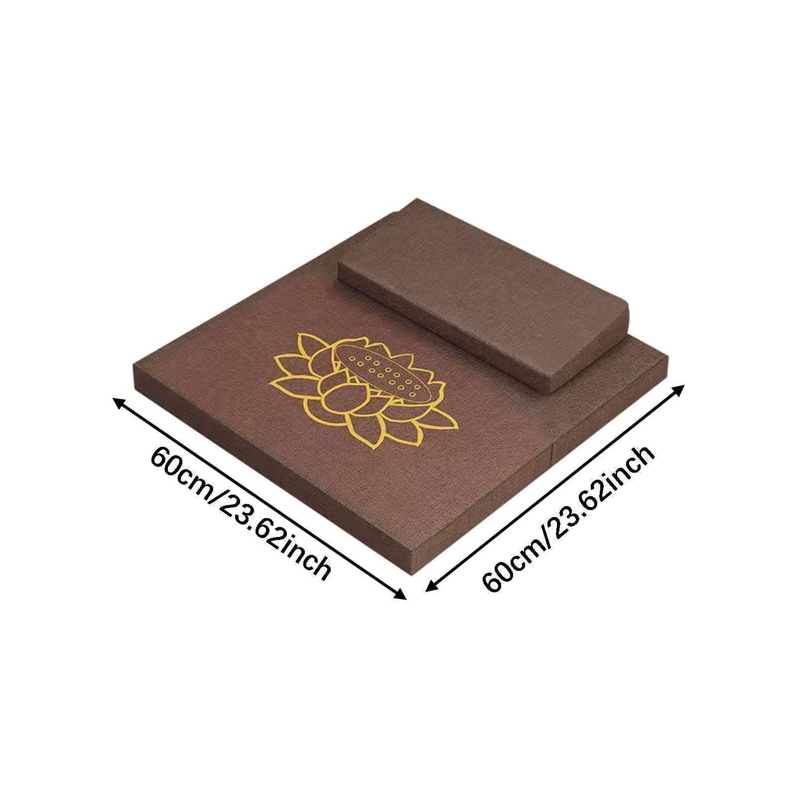 Cuscino da Pavimento Quadrato Realizzato in Lino Resistente Design Moderno Supporto per Meditazione E Portatile E Multifunzionale Adatto a
