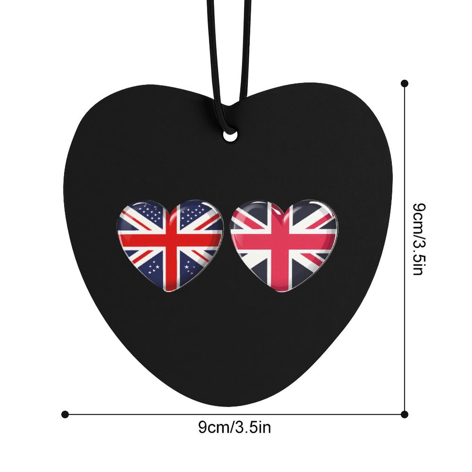 UK Great Britain Heart Flag Car Air Freshener Hanging Aromatherapy Tablets for Car Accessories Love form
