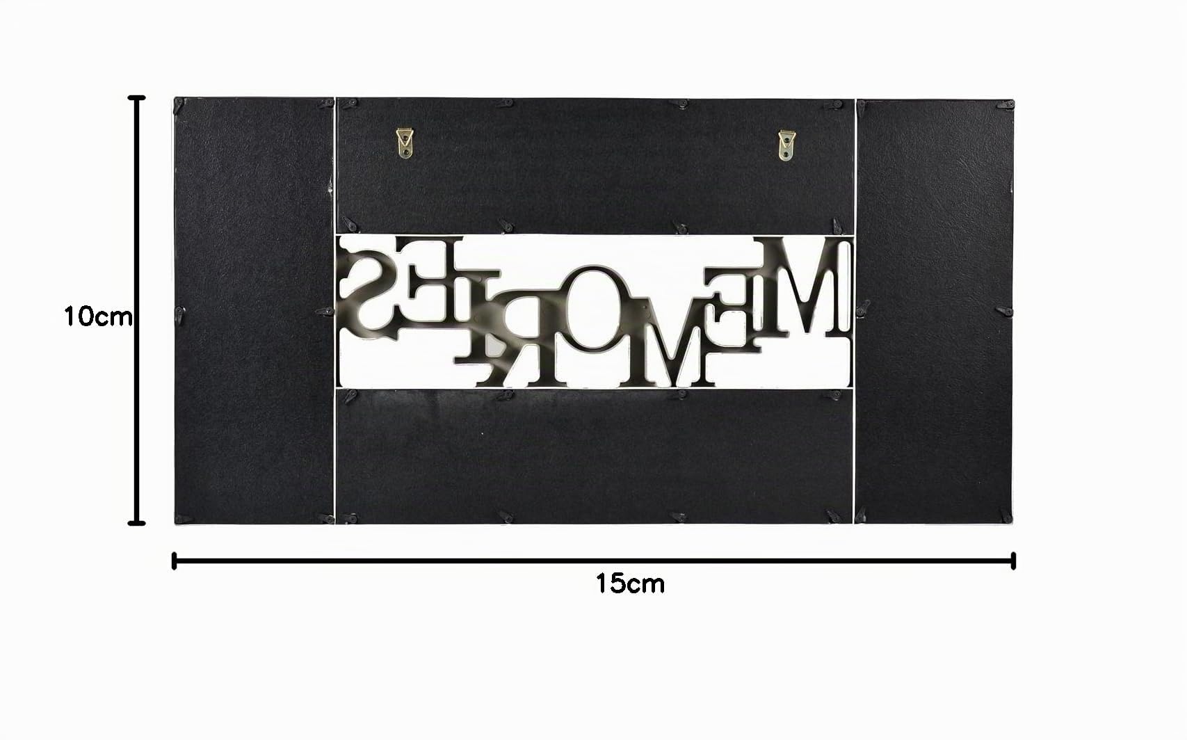 ARPAN 10 Multi-Fotorahmen, aus Polystyrol, für Fotos mit je 15 x 15 x 15 cm, Weiß, Kunststoff, 71 x 36 x 3 cm