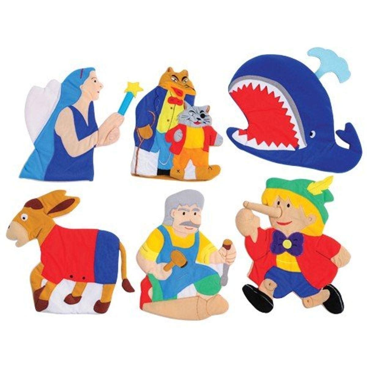 Constructive Playthings SVL-470 Pinocchio Storytelling Hand Puppets by Grade: Kindergarten to 3, Age: 9" Height, 2.5" Wide, 10.5" Length