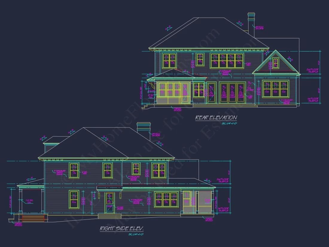 10-1385 HOUSE PLAN - Colonial Revival (Georgian) Home Plan – 4 Beds, 6,341 Sq Ft