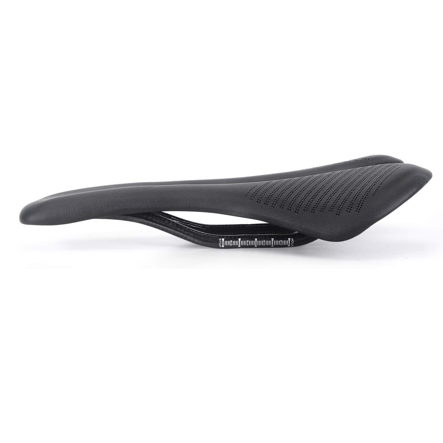 KABON Cómodo asiento de bicicleta ligero 3 K completo carbono bicicleta sillín cojín con cuero de microfibra transpirable para bicicleta de carretera y bicicleta de montaña